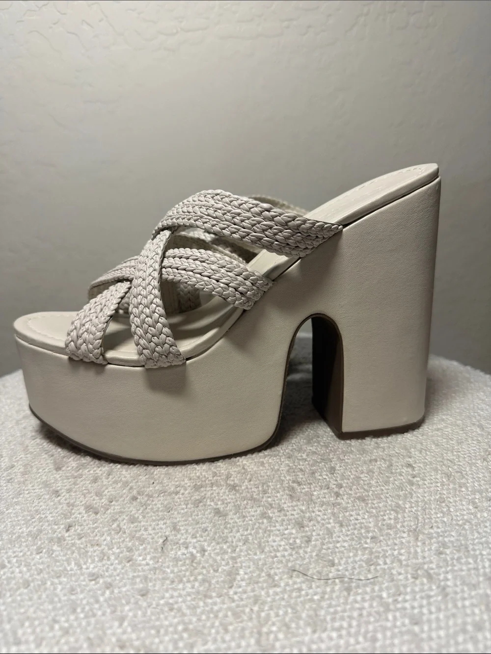 SCHUTZ Aneka Atanado Leather Platform Sandal Size 11